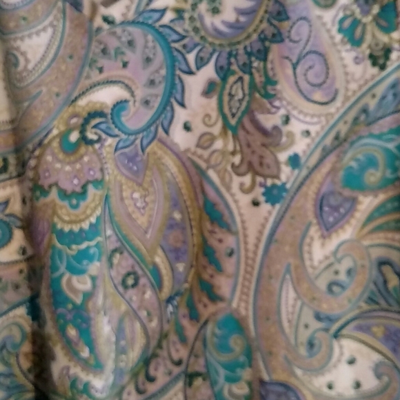Croft & Barrow Womens XL Paisley Blouse - Picture 3 of 4